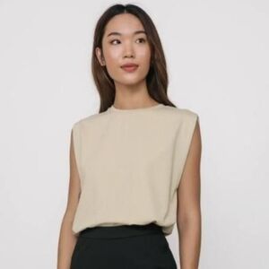 Tank Top/Muscle Tee - Nude/Stone Size L